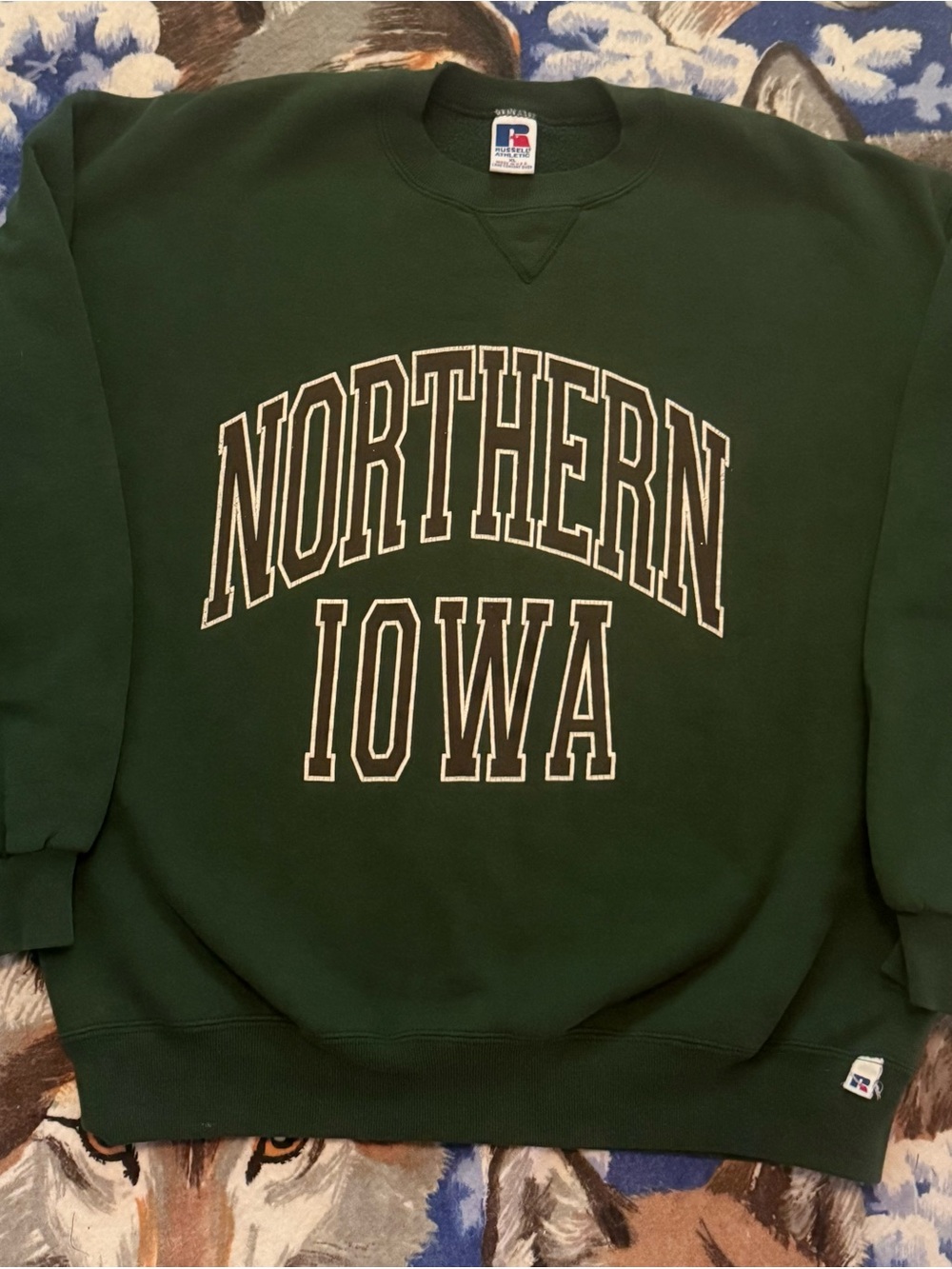 Russell Athletic Forest Green Northern Iowa Crewneck Sweatshirt
